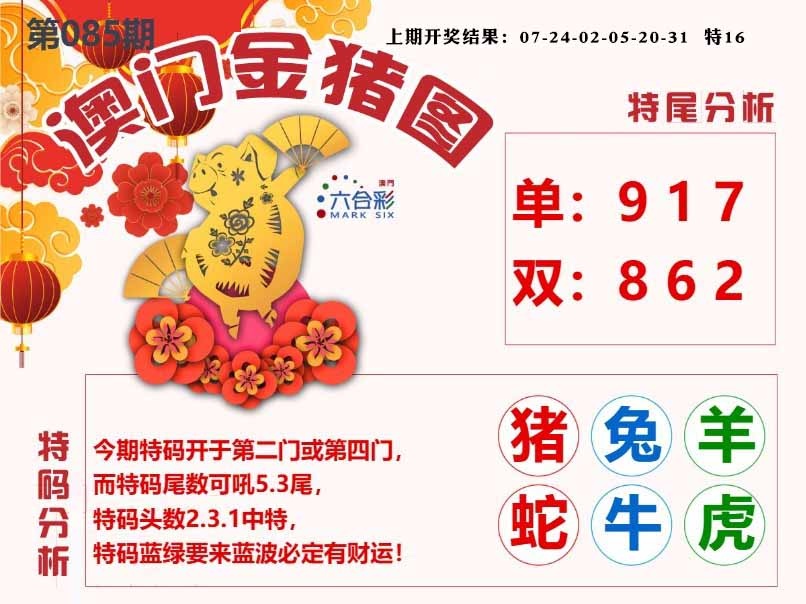 085期澳门金猪图[图]