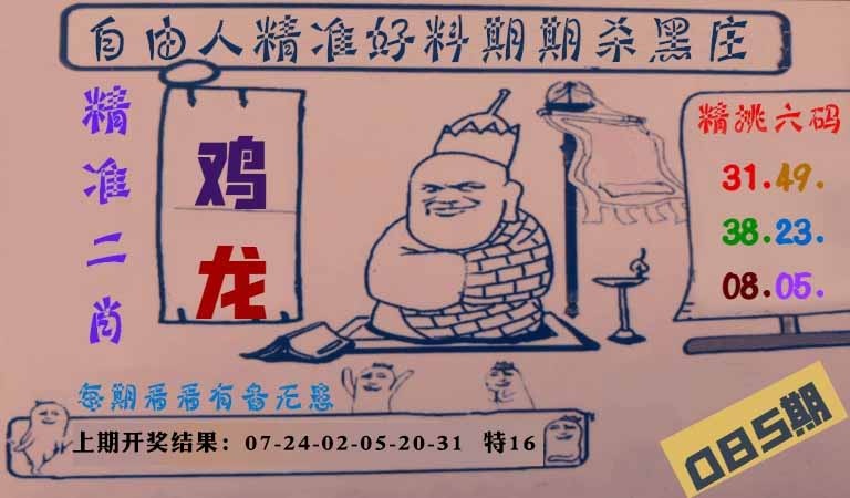 085期自由人二肖六码[图]